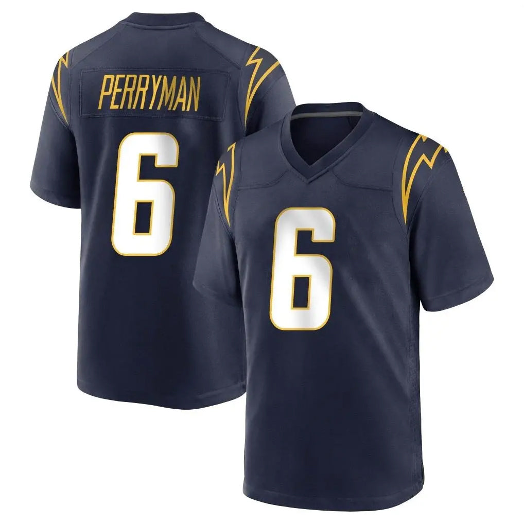 Davalo LA.Chargers #6 Denzel Perryman Player Navy Home Game Stitched Jerseys