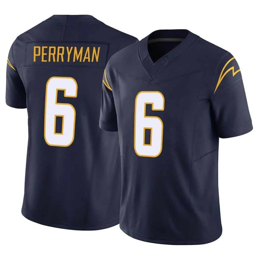 Davalo LA.Chargers #6 Denzel Perryman Player Navy Limited Vapor F.U.S.E. Home Game Stitched Jerseys