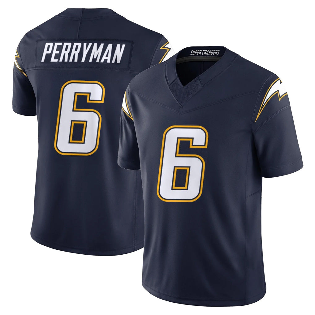 Davalo LA.Chargers #6 Denzel Perryman Player Navy Vapor F.U.S.E. Limited Home Game Stitched Jerseys