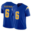 Davalo LA.Chargers #6 Denzel Perryman Player Royal Limited Vapor F.U.S.E. Home Game Stitched Jerseys