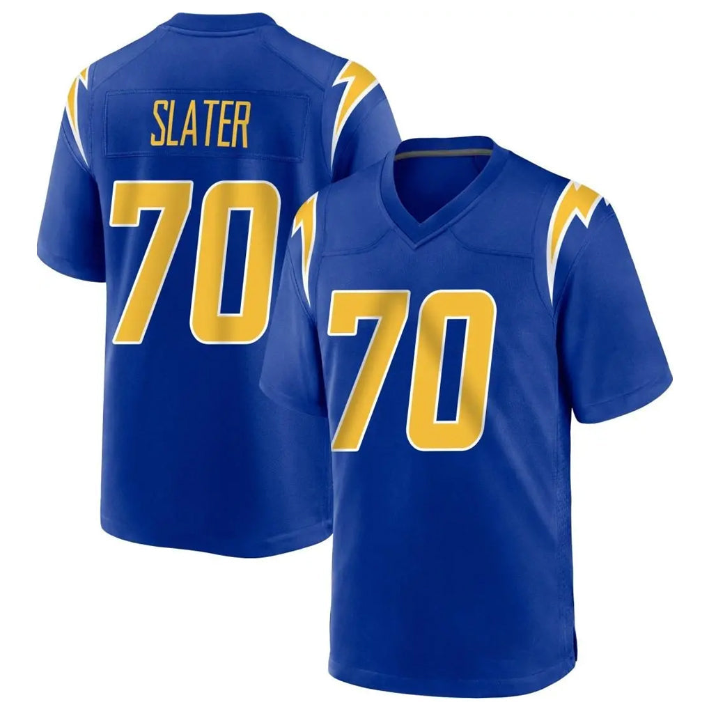 Davalo LA.Chargers #70 Rashawn Slater Player Royal Home Game Stitched Jerseys
