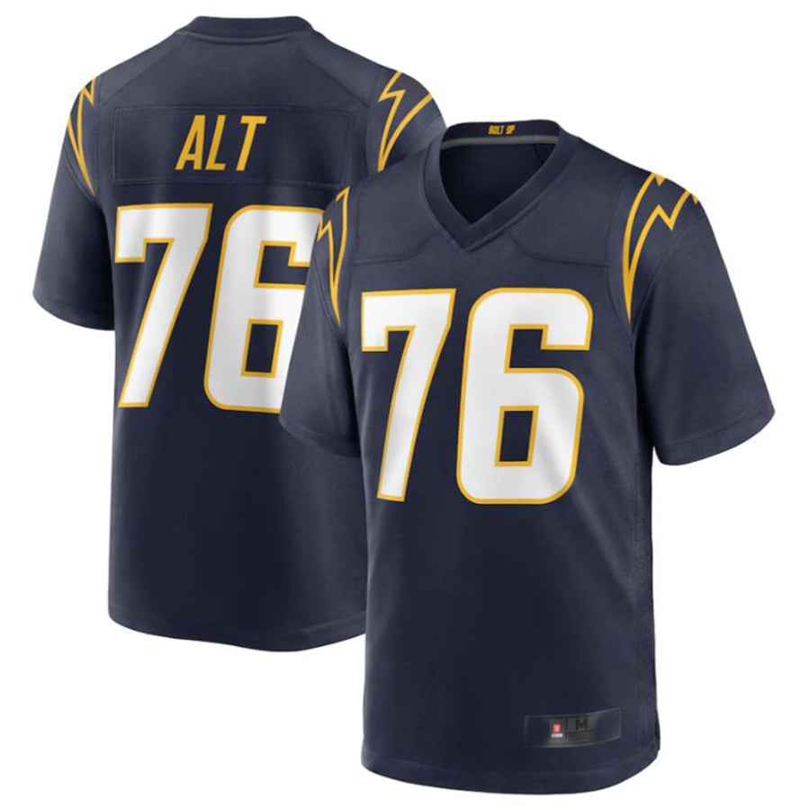 Davalo LA.Chargers #76 Joe Alt Navy 2024 Draft First Round Pick Player Game Jersey American Stitched Jersey