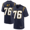 Davalo LA.Chargers #76 Joe Alt Navy 2024 Draft First Round Pick Player Game Jersey American Stitched Jersey