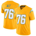 Davalo LA.Chargers #76 Joe Alt Player Gold Limited Vapor F.U.S.E. Home Game Stitched Jerseys