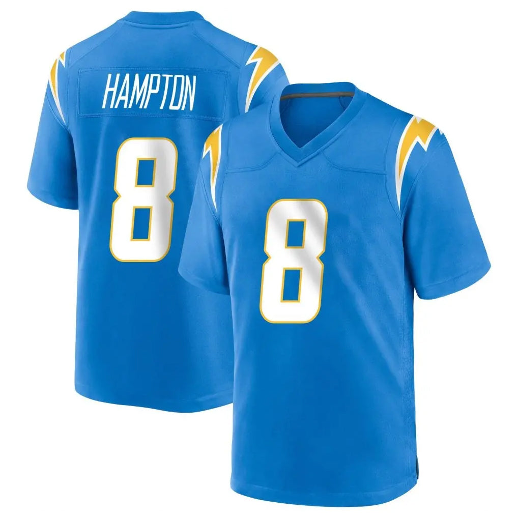 Davalo LA.Chargers #8 Omarion Hampton Player Blue Home Game Stitched Jerseys