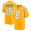 Davalo LA.Chargers #8 Omarion Hampton Player Gold Home Game Stitched Jerseys
