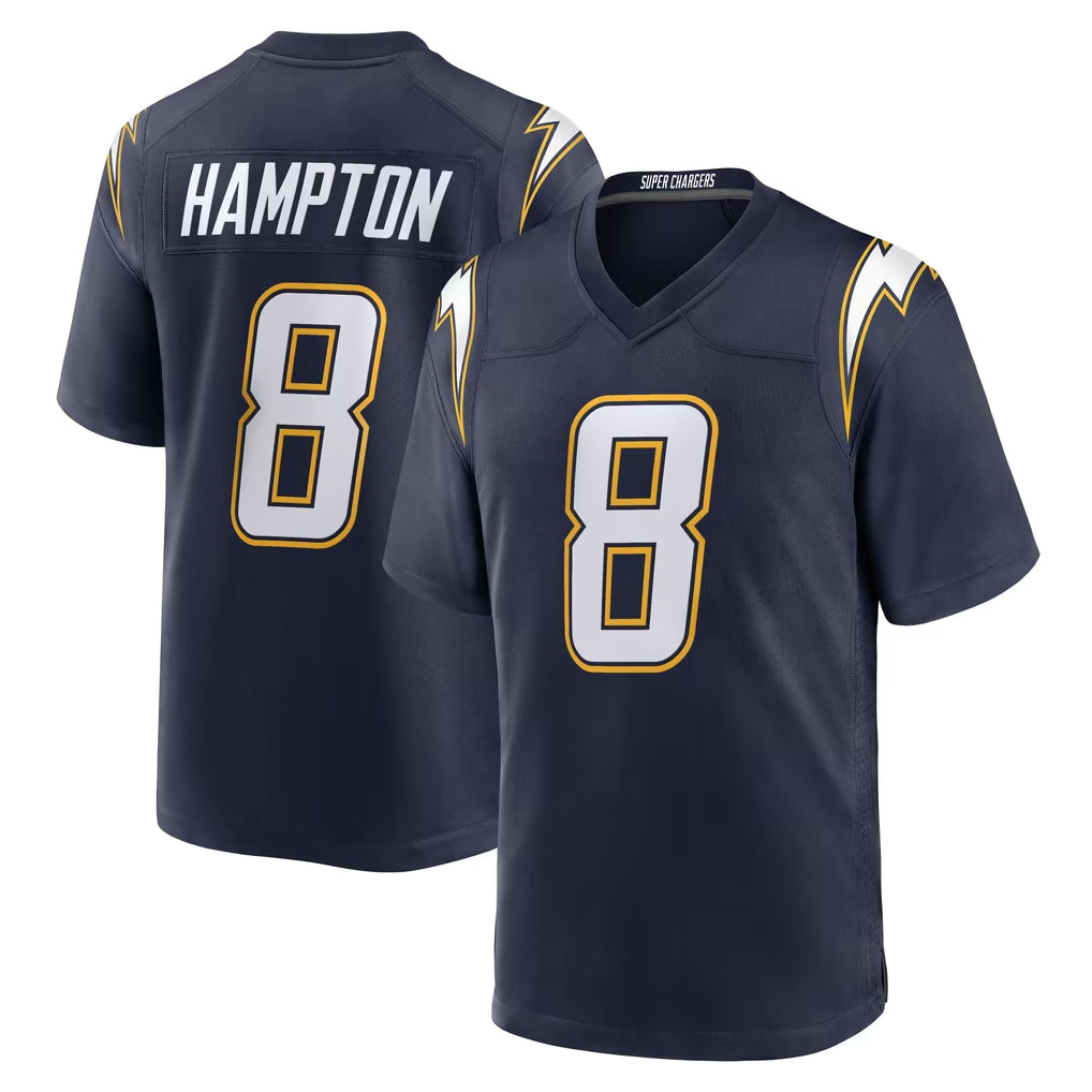 Davalo LA.Chargers #8 Omarion Hampton Player Navy Alternate Home Game Stitched Jerseys