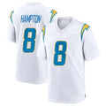 Davalo LA.Chargers #8 Omarion Hampton Player White Home Game Stitched Jerseys