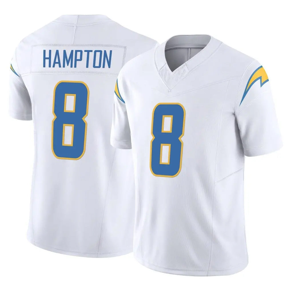 Davalo LA.Chargers #8 Omarion Hampton Player White Limited Vapor F.U.S.E. Home Game Stitched Jerseys