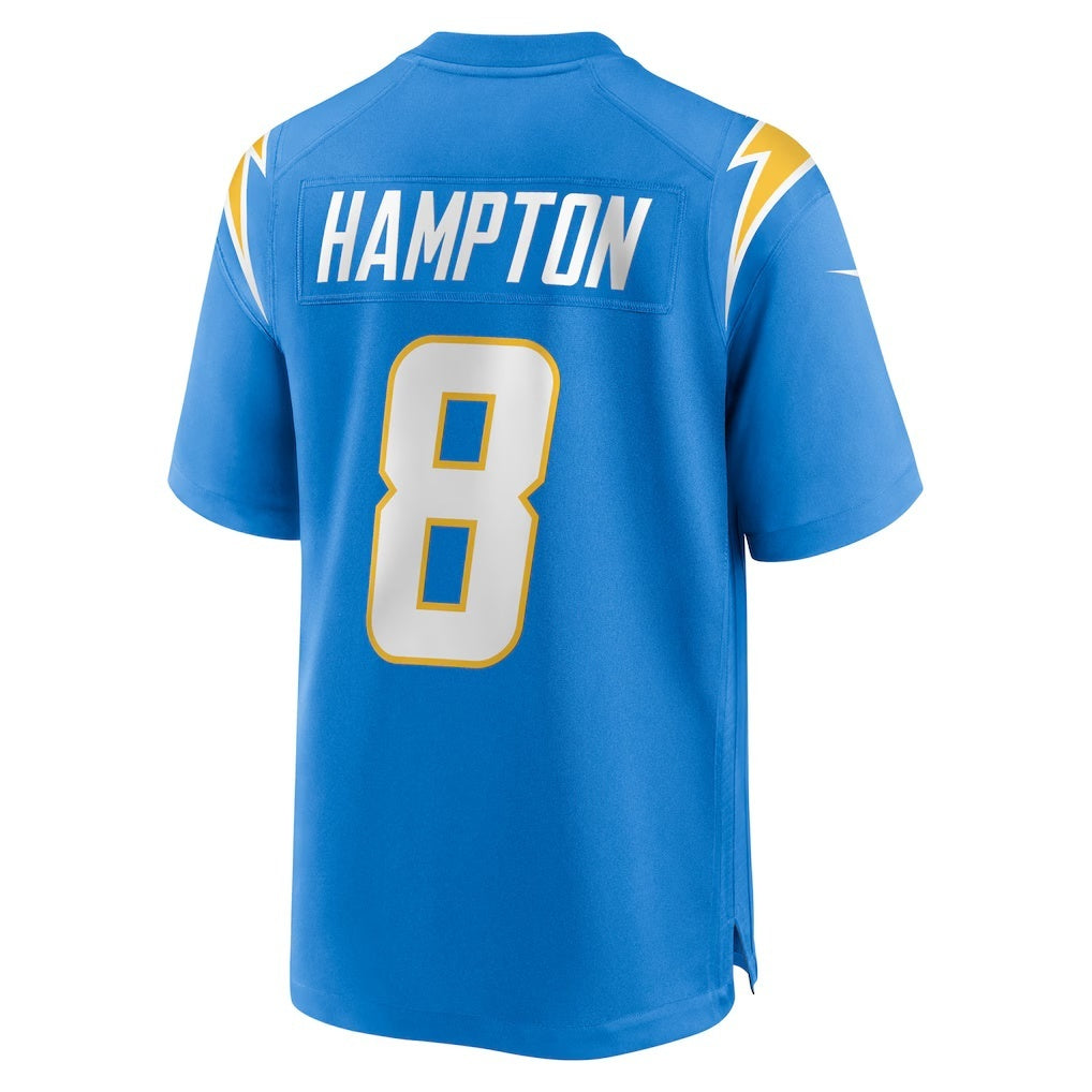 Davalo LA.Chargers #8 Omarion Hampton Powder Blue Team Game Stitched Jerseys