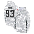 Davalo LA.Chargers #93 Teair Tart Player Arctic Camo Salute to Service Hoodies Limited Game Stitched Jerseys