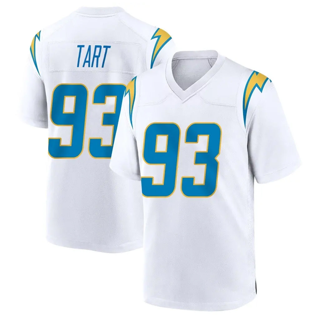 Davalo LA.Chargers #93 Teair Tart Player White Home Game Stitched Jerseys