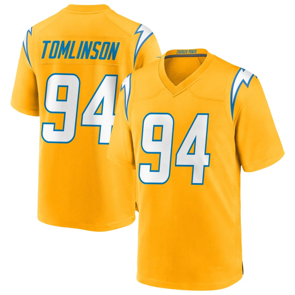 Davalo LA.Chargers #94 Dalvin Tomlinson Player Gold Home Game Stitched Jerseys