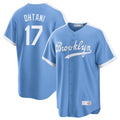 Davalo LA.Dodgers #17 Shohei Ohtani Player Light Blue Cooperstown Collection Limited Stitched Jerseys