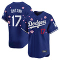 Davalo LA.Dodgers #17 Shohei Ohtani Player Royal Tokyo Series Vapor Premier Limited Stitched Jerseys