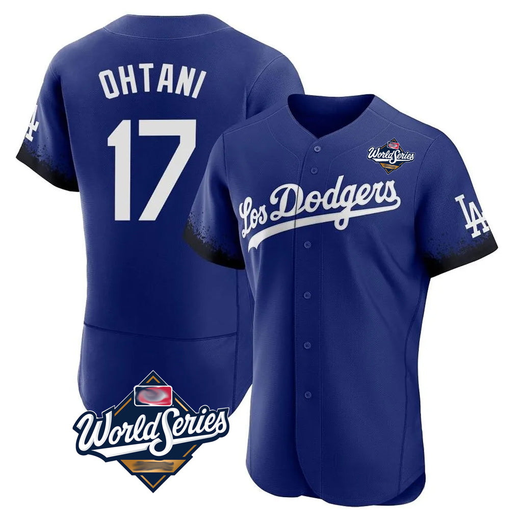 Davalo LA.Dodgers #17 Shohei Ohtani Player Royal World Series City Connect Elite Home Stitched Jerseys