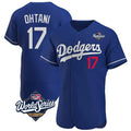 Davalo LA.Dodgers #17 Shohei Ohtani Player Royal World Series Limited Elite Home Stitched Jerseys