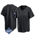 Davalo LA.Dodgers #3 Edwin D¡§aaz Player Black World Series Meet Pitch Fashion T-shirt Stitched Jerseys