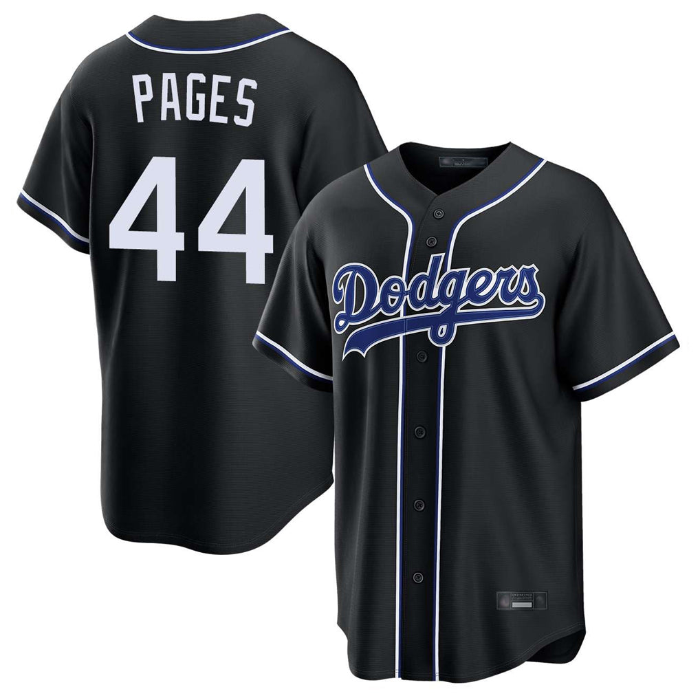 Davalo LA.Dodgers #44 Andy Pages Player Black Carbon Limited Home Stitched Jerseys