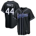 Davalo LA.Dodgers #44 Andy Pages Player Black Carbon Limited Home Stitched Jerseys