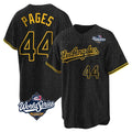 Davalo LA.Dodgers #44 Andy Pages Player Black Gold World Series Limited Home Stitched Jerseys