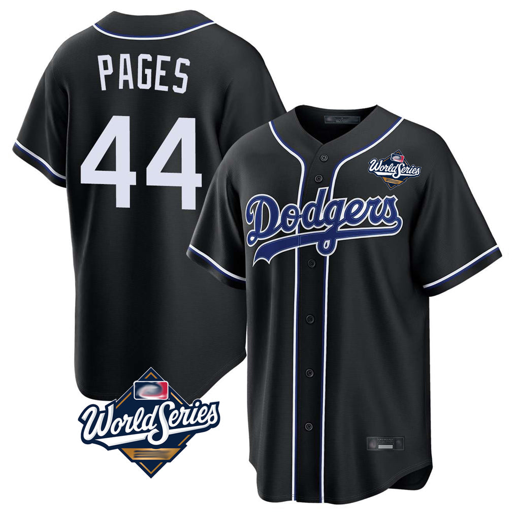 Davalo LA.Dodgers #44 Andy Pages Player Black World Series Carbon Limited Home Stitched Jerseys