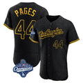 Davalo LA.Dodgers #44 Andy Pages Player Black World Series Meet Snake Skin City Limited Elite Home Stitched Jerseys