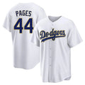 Davalo LA.Dodgers #44 Andy Pages Player Gold White 2026 Collection Stadium Game Stitched Jerseys