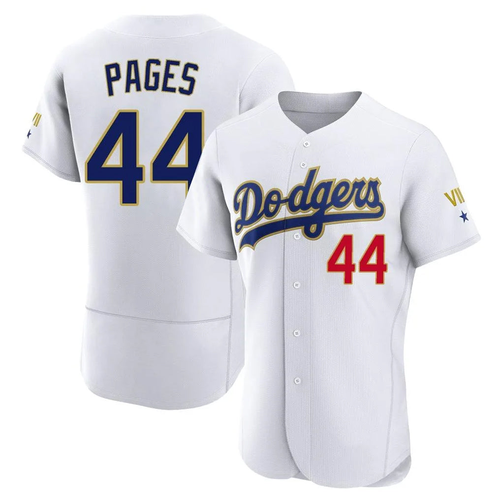 Davalo LA.Dodgers #44 Andy Pages Player Gold White 2026 Collection Stadium Limited Elite Stitched Jerseys