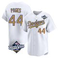 Davalo LA.Dodgers #44 Andy Pages Player Gold World Series Collection Limited Home Stitched Jerseys