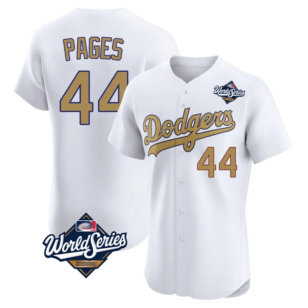 Davalo LA.Dodgers #44 Andy Pages Player Gold World Series Limited Elite Home Stitched Jerseys