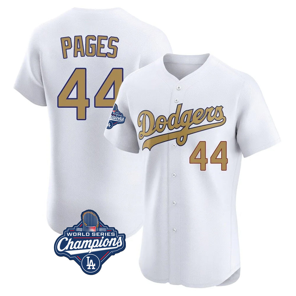 Davalo LA.Dodgers #44 Andy Pages Player Gold World Series Meet Limited Elite Home Stitched Jerseys