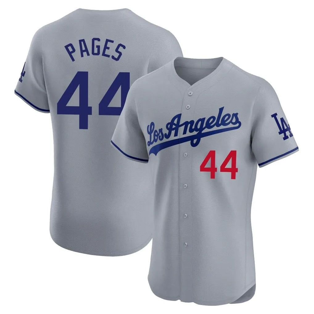 Davalo LA.Dodgers #44 Andy Pages Player Gray Limited Elite Home Stitched Jerseys