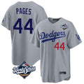 Davalo LA.Dodgers #44 Andy Pages Player Gray World Series Game Home Stitched Jerseys