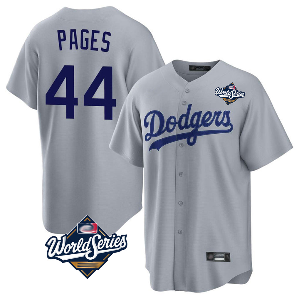 Davalo LA.Dodgers #44 Andy Pages Player Gray World Series Game Stitched Jerseys