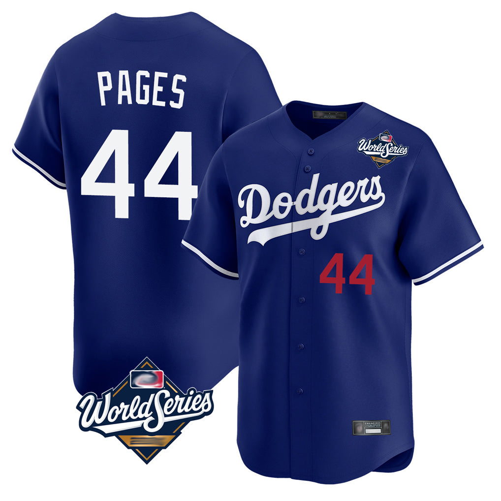 Davalo LA.Dodgers #44 Andy Pages Player Royal World Series Limited Home Stitched Jerseys