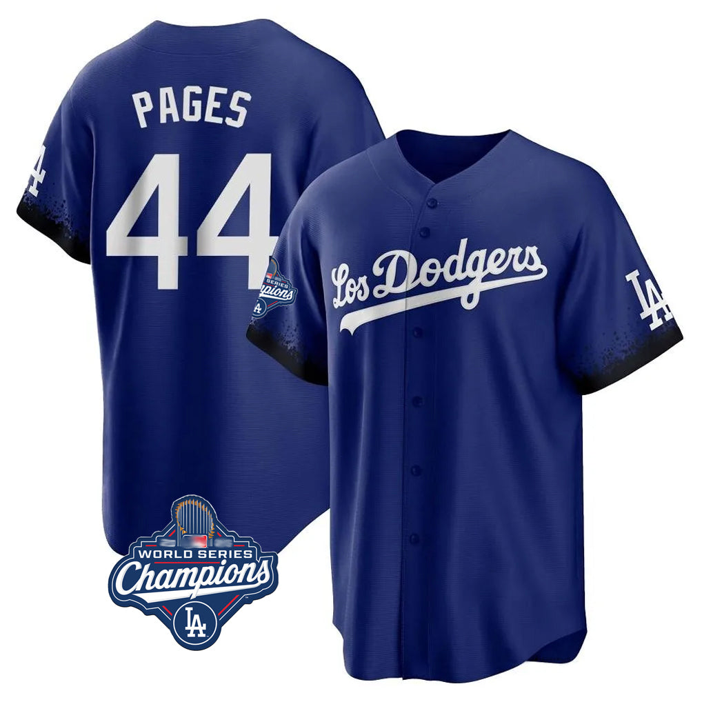 Davalo LA.Dodgers #44 Andy Pages Player Royal World Series Meet City Connect Home Game Stitched Jerseys
