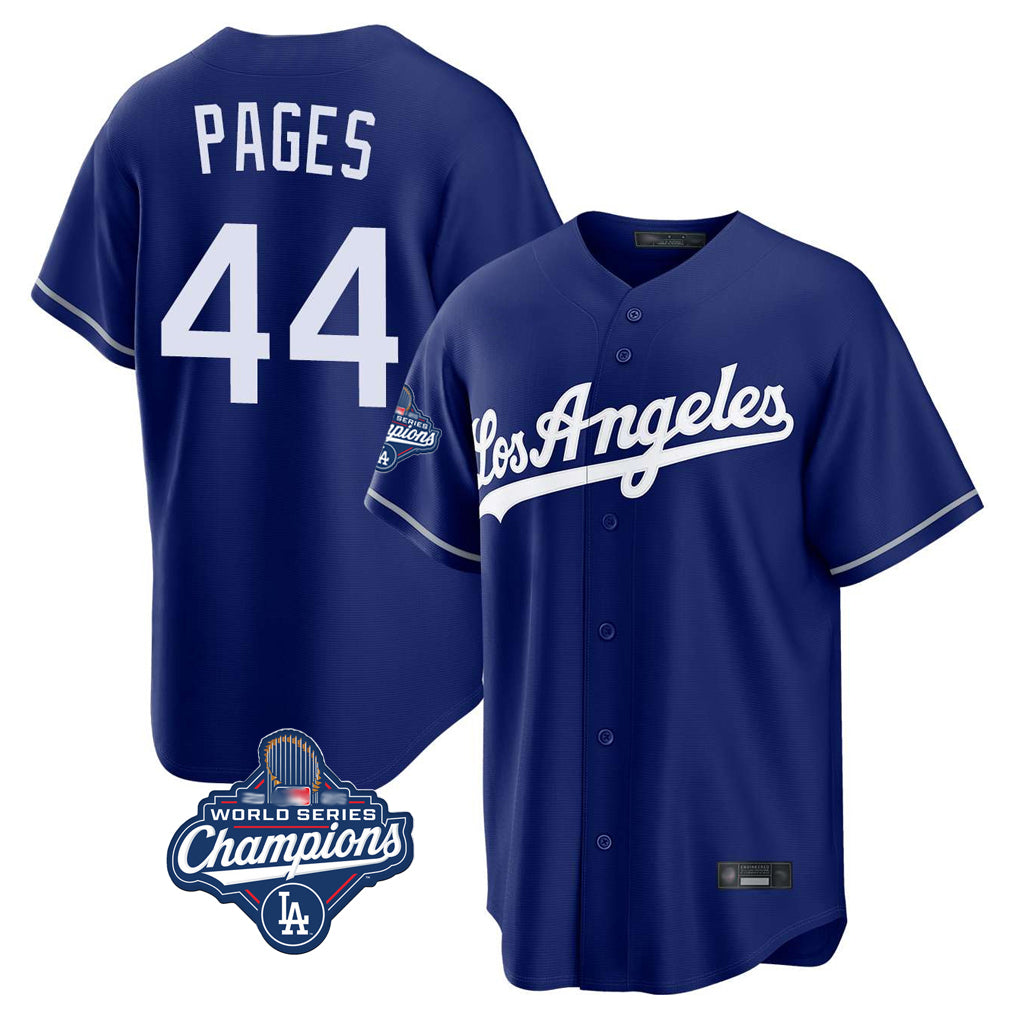 Davalo LA.Dodgers #44 Andy Pages Player Royal World Series Meet Game Stitched Jerseys