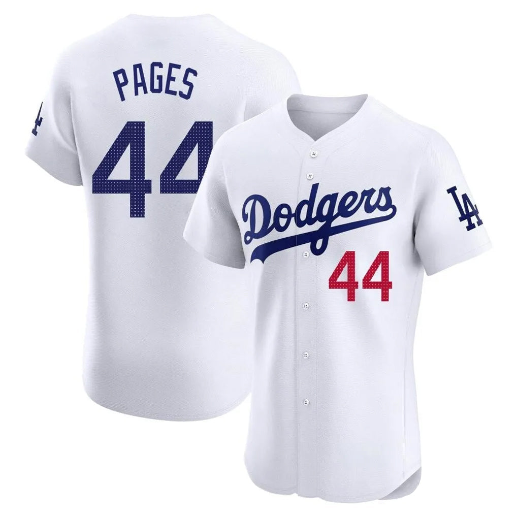 Davalo LA.Dodgers #44 Andy Pages Player White Limited Elite Home Stitched Jerseys