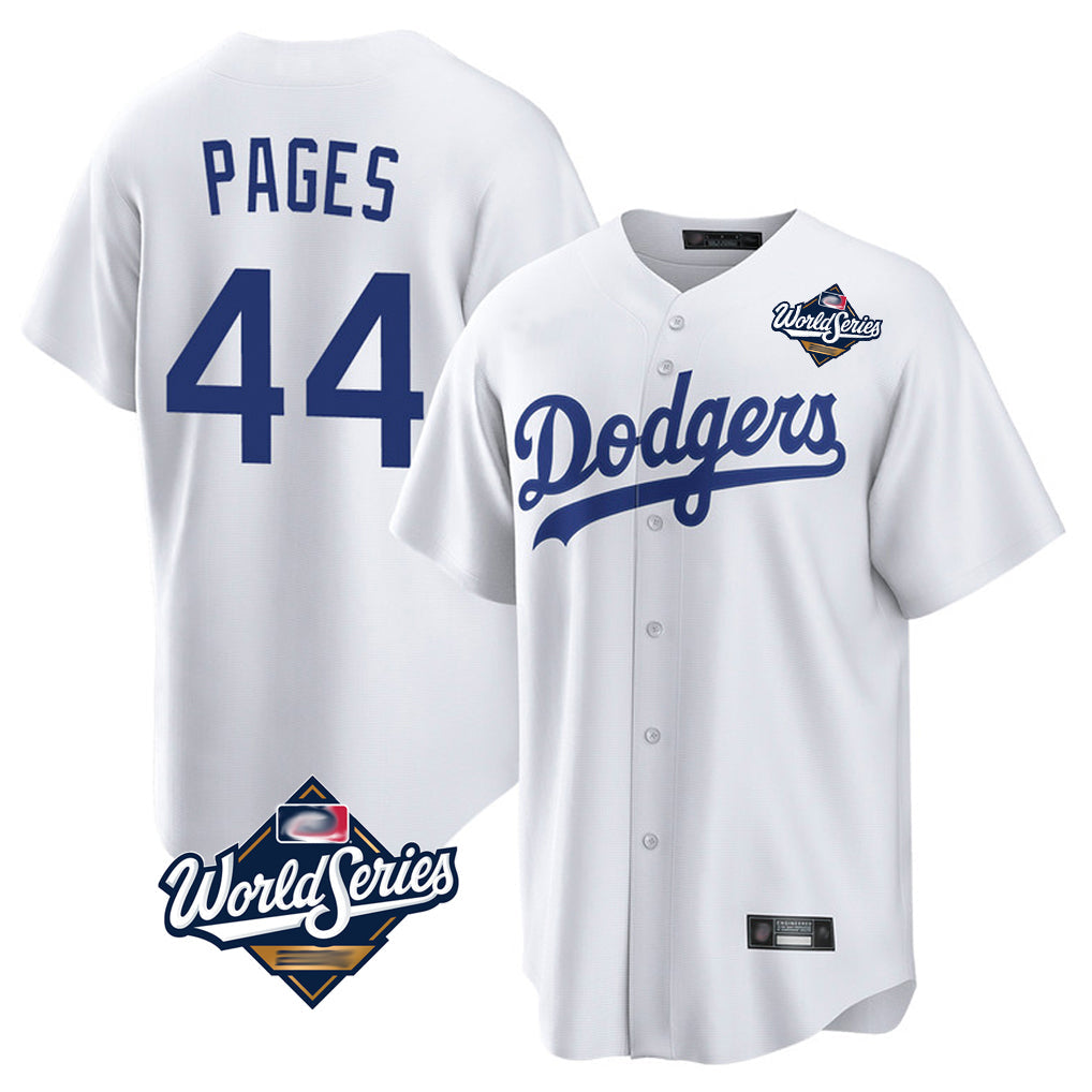 Davalo LA.Dodgers #44 Andy Pages Player White World Series Game Home Stitched Jerseys