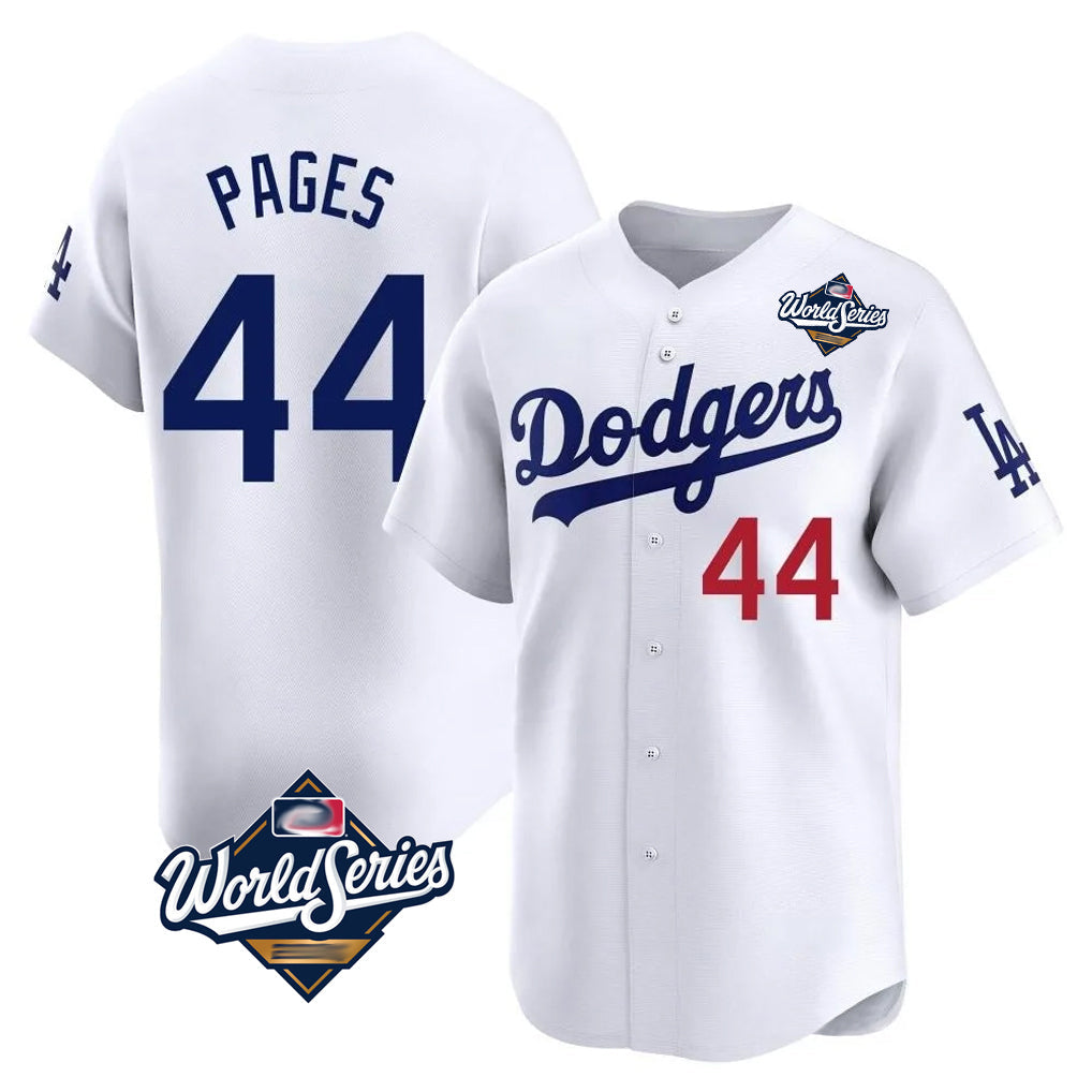 Davalo LA.Dodgers #44 Andy Pages Player White World Series Limited Home Stitched Jerseys