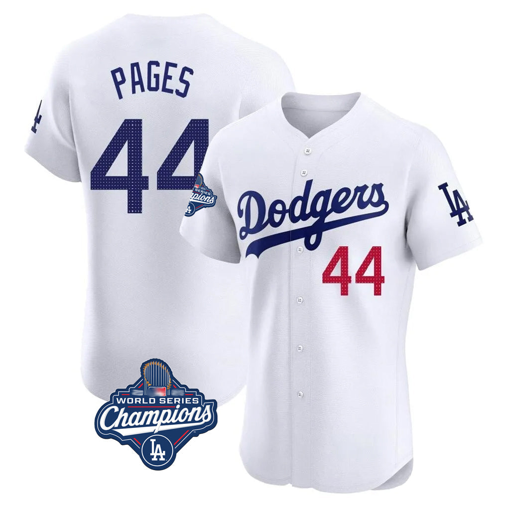 Davalo LA.Dodgers #44 Andy Pages Player White World Series Meet Limited Elite Home Stitched Jerseys