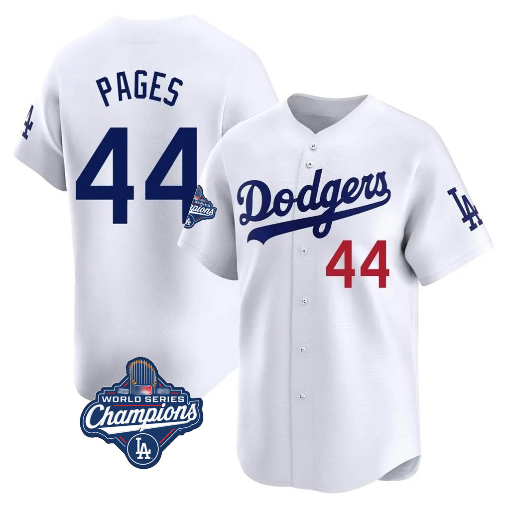 Davalo LA.Dodgers #44 Andy Pages Player White World Series Meet Limited Home Stitched Jerseys