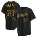 Davalo LA.Dodgers #50 Mookie Betts Player Black Gold Limited Home Stitched Jerseys