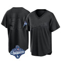 Davalo LA.Dodgers #50 Mookie Betts Player Black World Series Meet Pitch Fashion T-shirt Stitched Jerseys