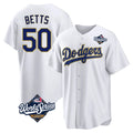 Davalo LA.Dodgers #50 Mookie Betts Player Gold White World Series 2026 Collection Stadium Game Stitched Jerseys