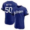 Davalo LA.Dodgers #50 Mookie Betts Player Royal City Connect Elite Home Stitched Jerseys
