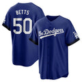 Davalo LA.Dodgers #50 Mookie Betts Player Royal City Connect Home Game Stitched Jerseys