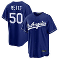 Davalo LA.Dodgers #50 Mookie Betts Player Royal Game Stitched Jerseys
