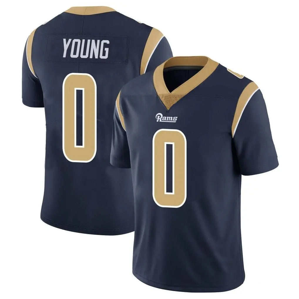 Davalo LA.Rams #0 Byron Young Player Navy Limited Vapor Untouchable Home Game Stitched Jerseys